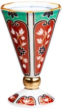 Hasami Ware, Hayashi Kuro Kiln, Splendid Old Imari-Style Sake Cup, Deep Red Flo_ picture