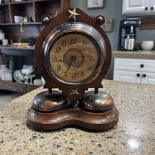 Rare Antique Mantel Alarm Clock (Believed To Be Junghans) Working Circa 1910 picture