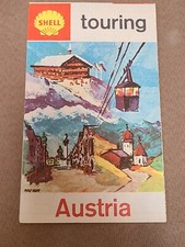 Shell Touring Map Austria Osterreich 1962 Vintage - Colorful picture