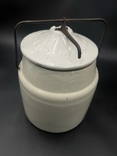 Vintage Weir Crock Canning Jar 1901 #5 Orig Wire Closure 11”tall  No Cracks picture