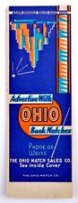 Vintage 1930’S ART DECO OHIO BOOK MATCHES - MATCH SALES CO. MATCHBOOK COVER #42 picture