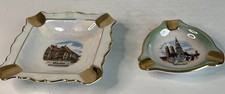 Vintage Munich Germany Porcelain Ashtray Lot Hofbräuhaus Schumann Bavaria picture