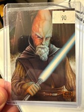 2026 Topps Star Wars Chrome Galaxy Original Art Puzzle Ki-Adi-Mundi Orange /25 picture