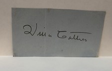Signature of Willa Cather - Writer, Pulitzer Prize Winner comes with RR COA picture