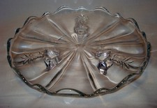 Fostoria Baroque 2496/707 Footed 3 Toed Flat BonBon TidBit Tray Plate Dish picture