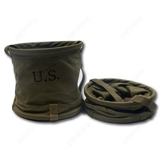Replica US Portable Military Canvas Bucket Folding Water Storage Vessel Green picture