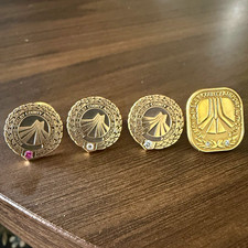 Vintage Memphis-Shelby County Airport Authority Lapel Badges & Pins Lot of 4 picture