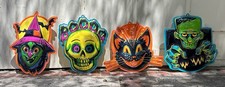 3D Retro Style Spooky Halloween Hyde Eek Large Wall Art Set of 4 picture