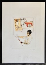 Tazio NUVOLARI FERRARI Nani TEDESCHI Lithograph Gabriele d'Annunzio picture