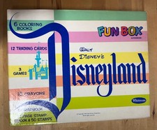Vintage Disneyland Souvenir 1955 Fun Box Craft Coloring Scrap Book picture