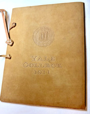Antique 1911 Yale University Leather Bound Commencement Booklet Program picture