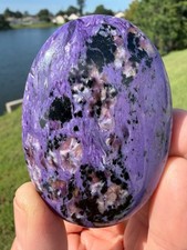 Nice Charoite Polished Gemstone Large Palmstone 2 3/4