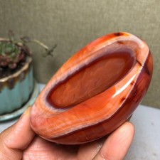 86mm Natural red gate Ashtray crystal tobacco tray sample specimens 226g A3762 picture