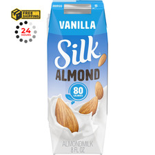 Silk Shelf-Stable Almond Milk Singles, Vanilla, 8 Fl Oz (Pack of 18), Multi picture