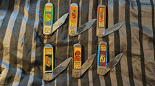 Franklin Mint Marvel Comics Pocket Knife Collection Lot of 6 - Cases & Boxes picture