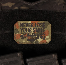 Never Lose Your Smile IR Laser Cut Flecktarn Patch picture