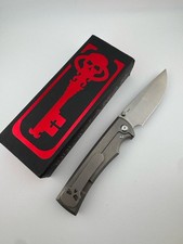 Chaves Knives Liberation 229 Stonewashed Titanium Black G10 Machine Blade picture