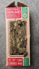 Vintage Super Drape Gold Christmas Tree Garland Tinsel Woolco Woolworth 75 ft picture