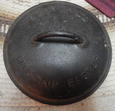 antique cast iron lid-Griswold Tite Top Baster #7 large logo 8 3/4