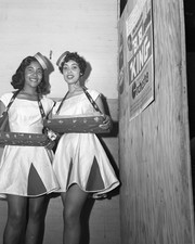 1960s Americana Vintage Photo Smoking Cigarette Selling Girls Women 8x10 picture