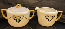Vintage Art Deco Porcelain Sugar and Creamer Set, MZ Altrohlau Czechoslovakia... picture