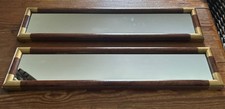 Pair of Vintage MCM Turner Wall Accessory Mirrors 1960s Campaign Style picture