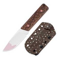 Kizer Smolt Drop Point Fixed Blade Knife AEB-L Blade Mkuruti Wood Handle 1063A8 picture