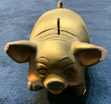 Ceramic Piggy Bank Pig Figurine Collectible, Animals Theme picture