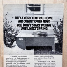 1972 York Central Home Air Conditioning Vintage Print Ad HVAC Borg Warner picture