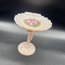 Cambridge Crown Tuscan Statuesque Nude Sea Shell Compote Charleton Roses Pink picture