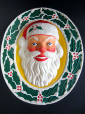 1950'S Antique Christmas Indoor Hanging Santa Face NO lights Holiday Decor picture