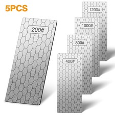 5x Diamond Sharpening Stone Plate 200-1200Grit Honeycomb Surface Knife Whetstone picture