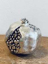 RARE 502g Marcello Giorgio Italian Silver Laminated Pomegranate Sculpture Marked picture