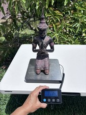 Large Vintage Thai Kneeling Goddess Statue Bronze Tone 18” 14.5lbs picture