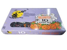 Vintage Eerie Eyes Halloween 10 String Light Set Ghost Collins Lights picture