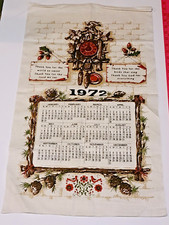 1972 Tea Towel Cloth Calendar - Cuckoo Clock picture
