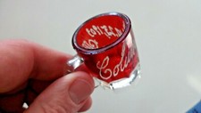 Early 1903 Ruby Flash Souvenir Shot Glass Columbus, Mississippi RARE picture