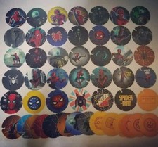 MEXICO - 50 TAZOS ( POGS ) - SPIDERMAN - FLY TAZOS - 2019 - FULL SET - RARE picture