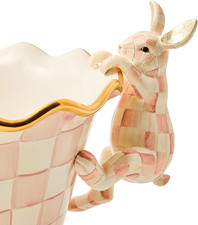 MACKENZIE-CHILDS Resin Pot Climber, Rosy Check Funny Bunny picture
