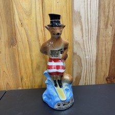 Vintage 1975 Jim Beam Regal China Surfer Fox Decanter Queen Mary Bottle Club picture