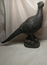 Wild Pheasant Resin/ Casted Statue Antique Bronze Painted Finish 20