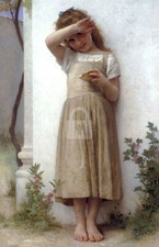 In Penitence (1895), William-Adolphe Bouguereau *Art Postcard* picture