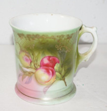 Antique Leuchtenburg C.A.L & S Shaving Mug Hand Painted Apples Plums Green picture
