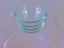 Set of 4 Pyrex # 463 Custard Cups Thicker Glass Scalloped Edge 3 Rings 1.75 ML picture
