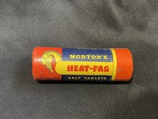 Vtg Morton’s Heat Fag Salt Tablets Dragon Paper Tube Advertising Morton Salt picture