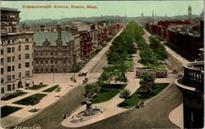 1912 Postmark of Commonwealth Avenue, Boston, Massachusetts, Birdseye, 2177 picture