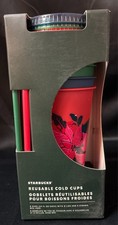 Starbucks Reusable Cold Cups-24oz-5 cups-Celebrate Your Favorite Season-New picture