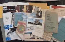 1890s-1960s Vintage Antique Ephemera Paper Brochure Advertising Lot Of 45 Pieces picture
