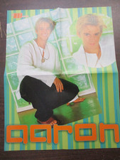 AARON CARTER & SHAKIRA QUAD FOLD PIN UP POSTER M TEEN MAGAZINE CLIPPING 0100 picture