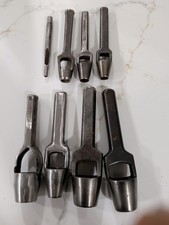 Vintage Leather Punch Lot Of 8   Kraueter & Co, Adco, Fulton, Osborne, picture